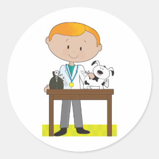Vet en Dog Ronde Sticker
