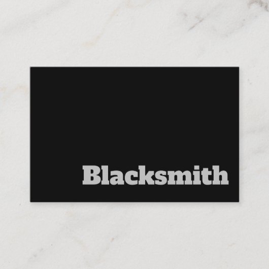 Vet en duidelijk Blacksmith-ontwerp Visitekaartje (Voorkant)