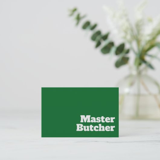 Vet en duidelijk Butcher-ontwerp Visitekaartje (Staand voorkant)
