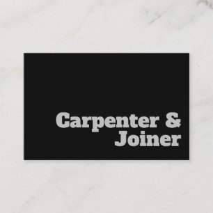 Vet en duidelijk Carpenter- en Joiner-ontwerp Visitekaartje