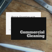 Vet en duidelijk commercieel reinigingsontwerp visitekaartje