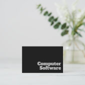 Vet en duidelijk computersoftwareontwerp visitekaartje (Staand voorkant)