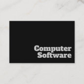 Vet en duidelijk computersoftwareontwerp visitekaartje (Voorkant)