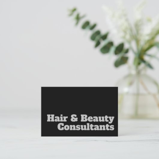 Vet en duidelijk ontwerp - Haar & schoonheidsconsu Visitekaartje (Staand voorkant)