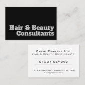 Vet en duidelijk ontwerp - Haar & schoonheidsconsu Visitekaartje (Voorkant / Achterkant)
