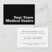 Vet en duidelijk ontwerp - Medisch centrum Visitekaartje (Voorkant / Achterkant)