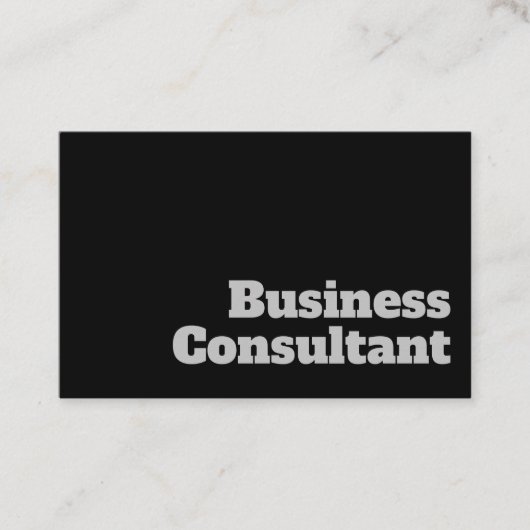 Vet en duidelijk ontwerp van bedrijfsconsultants visitekaartje (Voorkant)