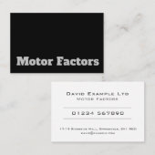 Vet en duidelijk ontwerp van motorfactoren visitekaartje (Voorkant / Achterkant)