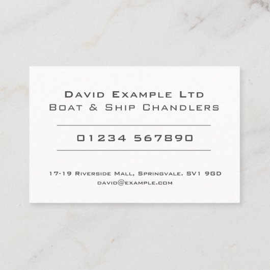 Vet en duidelijk ontwerp voor afhandelaars en afze visitekaartje (Achterkant)