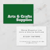 Vet en duidelijk ontwerp voor kunstwerken visitekaartje (Voorkant / Achterkant)