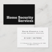 Vet en duidelijk ontwerp voor thuisbeveiligingsser visitekaartje (Voorkant / Achterkant)