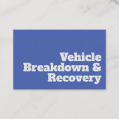 Vet en duidelijk ontwerp voor voertuiguitval en -h visitekaartje (Voorkant)