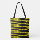 Vet en edgy "Danger Tape"-Canvas tas (Achterkant)