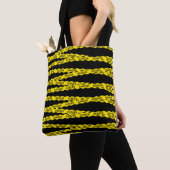 Vet en edgy "Danger Tape"-Canvas tas (Dichtbij)