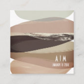 Vet en Edgy Donkerbruin Huwelijk QR Code Informatiekaartje (Voorkant)