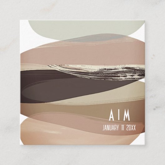 Vet en Edgy Donkerbruin Huwelijk QR Code Informatiekaartje (Voorkant)