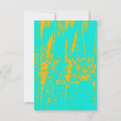 Vet en Edgy Neon Halftone Grunge Blank Kaart (Achterkant)