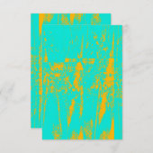 Vet en Edgy Neon Halftone Grunge Blank Kaart (Voorkant / Achterkant)