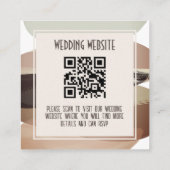 Vet en Edgy Olijf Groen Bruiloft QR Code Informatiekaartje (Achterkant)