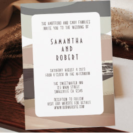 Vet en Edgy Olive Groen Bruiloft Kaart