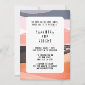 Vet en Edgy Oranje bruiloft Kaart (Voorkant)