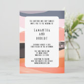 Vet en Edgy Oranje bruiloft Kaart (Staand voorkant)