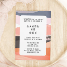 Vet en Edgy Oranje bruiloft Kaart