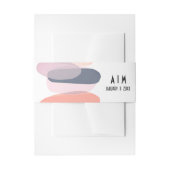 Vet en Edgy Roze en Paarse Bruiloft Monogram Uitnodigingen Wikkel (Voorkant Voorbeeld)