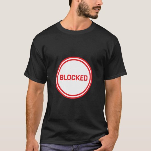 Vet en eenvoudig 'geblokkeerd' tekstontwerp t-shirt (Voorkant)