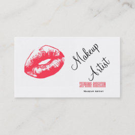 Vet en elegante rode lips maken artiest visitekaartje
