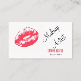Vet en elegante rode lips maken artiest visitekaartje
