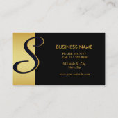 Vet en elegante zwarte gouden stripper Makeup Visitekaartje (Achterkant)