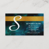 Vet en elegante zwarte gouden stripper Makeup Visitekaartje (Achterkant)