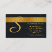 Vet en elegante zwarte gouden stripper Makeup Visitekaartje (Achterkant)