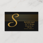 Vet en elegante zwarte gouden stripper Makeup Visitekaartje (Achterkant)