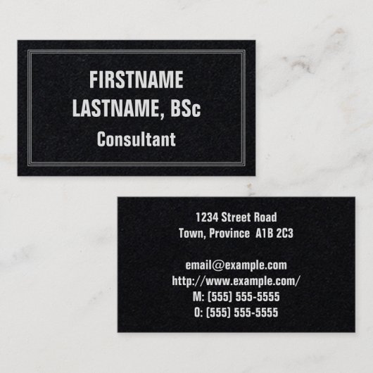 Vet en Eyecatching Consultant Visitekaartje (Voorkant / Achterkant)