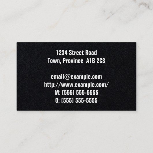 Vet en Eyecatching Consultant Visitekaartje (Achterkant)