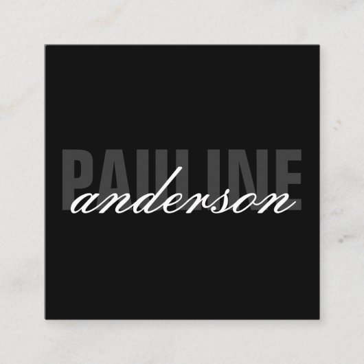 Vet en Fancy Vierkante Visitekaartje (Voorkant)