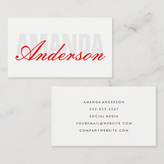 Vet en Fancy Visitekaartje (Voorkant / Achterkant)