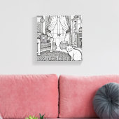 Vet en gemakkelijk Cat #2 Canvas Print (Insitu (Woonkamer))
