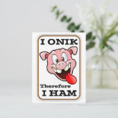 Vet en gestoord varken met een geweldig "I HAM" ci Briefkaart (Staand voorkant)