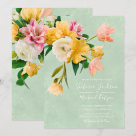 Vet en helder Bloemen Bloemen Bloemen Huwelijksuit Kaart