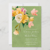 Vet en helder Bloemen Bloemen Bloemen Huwelijksuit Kaart (Voorkant)