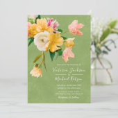 Vet en helder Bloemen Bloemen Bloemen Huwelijksuit Kaart (Staand voorkant)