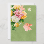 Vet en helder Bloemen Bloemen Bloemen Huwelijksuit Kaart (Achterkant)