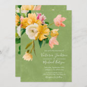 Vet en helder Bloemen Bloemen Bloemen Huwelijksuit Kaart (Voorkant / Achterkant)