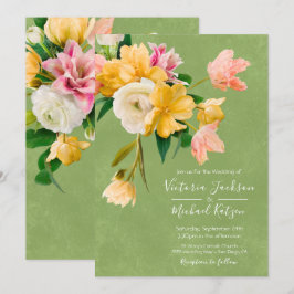 Vet en helder Bloemen Bloemen Bloemen Huwelijksuit Kaart