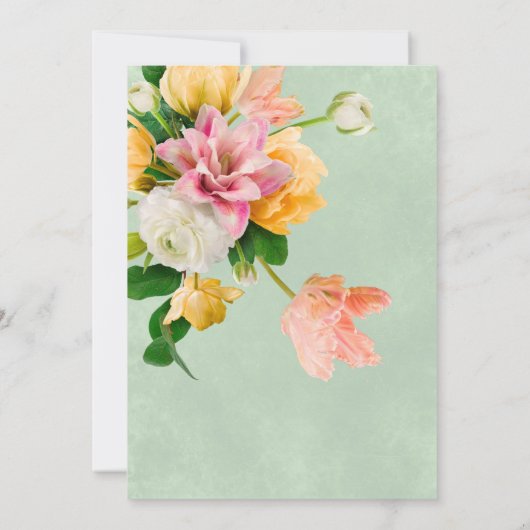 Vet en helder Bloemen Bloemen Vrijgezellenfeest Kaart (Achterkant)