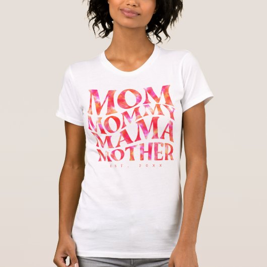 Vet en helder: Groovy Mama Stropdas-Dye Custom T-shirt (Voorkant)