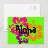 Vet en helder Hawaiian Flowers Briefkaart (Voorkant / Achterkant)
